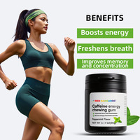 In Stocked Calorie-Free Energy Chewing Gum Sugar Free Natural Peppermint Gum Energy Chewing Gum Instant Focus Alertness
