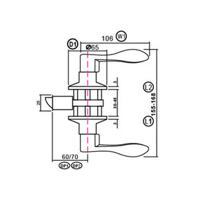 स्टेनलेस स्टील प्रविष्टि गोपनीयता बीतने होटल दौर Deadbolt गेंद दरवाजा ताला पीतल लीवर मास्टर कुंजी घुंडी ताला - Product Image 6