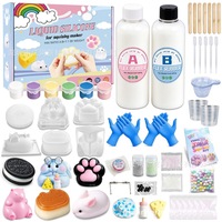 DIY Buat Sendiri Kit Squishies Taba Karet Silikon Lembut Cetakan Keju Bentuk Cakar Kucing Hamster Perlengkapan Dekorasi Kreatif untuk Anak Perempuan dan Laki-laki