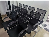 Chaises de bureau ergonomiques de haute qualité, robustes, en maille, avec dossier haut, pour visiteurs, Sillas