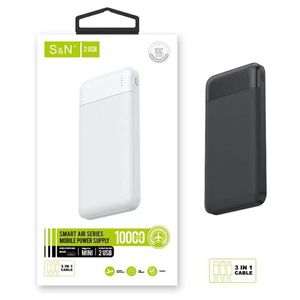 S&N <b>Power</b> Bank 10000mAh 2 <b>USB</b> Ports Smart Air Series Mobile <b>Power</b> Supply 3 In 1 <b>Cable</b> - Product Image 3