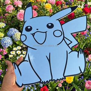 Miroir mural décoratif de forme irrégulière mignon Pikachu Anime, design personnalisé, miroir mural durable pour cadeau, décoration de la maison - Product Image 2