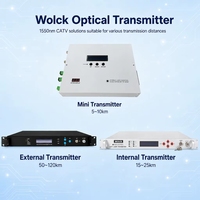 Transmisor Láser de Fibra Óptica CATV Mini Wolck de 1550nm con 2 Salidas de 10dbm