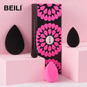 BEILI cosméticos <span class=keywords><strong>esponja</strong></span> 4pcs maquillaje licuadora de belleza de la Fundación no látex maquillaje <span class=keywords><strong>esponja</strong></span> puff Etiqueta Privada de caja de embalaje - Product Image 1