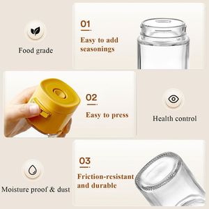 Custom LOGO COLOR 180ml Glass Seasoning <b>Shaker</b> Condiments Spice Herbs <b>Bottles</b> Designer Tag Cooking Salt Pepper <b>Shakers</b> 0.5g - Product Image 4