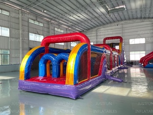 Pista <span class=keywords><strong>de</strong></span> Obstáculos Inflable Marble Mania <span class=keywords><strong>de</strong></span> 70 Pies con Tobogán Gigante <span class=keywords><strong>para</strong></span> <span class=keywords><strong>Adultos</strong></span> <span class=keywords><strong>para</strong></span> Alquiler - Product Image 3