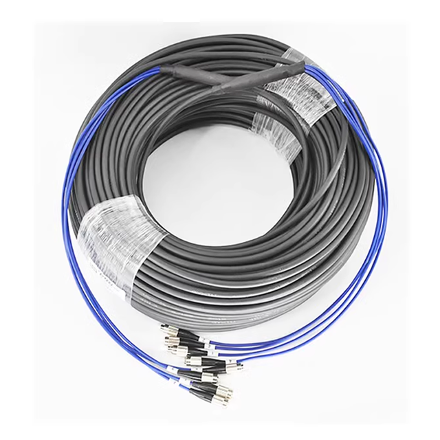 MT-FZL-1031K FC 4/8 Core Armored Break Out Cable Outdoor Branch Fiber Cable for Patch Cord Tube Fan Out Fiber Optic Cable