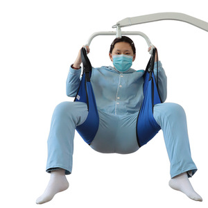 Yuqilin - Arnés de transferencia con correas de soporte para el cuidado de personas mayores y asistencia en el baño, modelo con asiento azul - Product Image 1