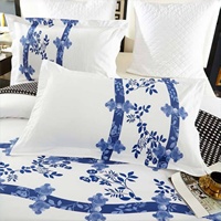 Ensemble de couette de luxe 100% coton taie d'oreiller 300TC draps blancs hôtel Simple pour un usage domestique tissé uni