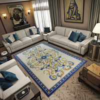 Tapis à prix compétitif Tapis de centre de salon de style persan Tapis en laine fait à la main pour le hall et l'hôtel Tapis