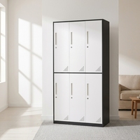 Armoire Métallique Professionnelle en Acier pour Vêtements, Idéale pour Chambre et Villa, Design Moderne, Grande Capacité, Rangement pour Employés