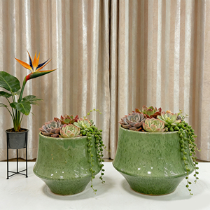 Grand pot <span class=keywords><strong>à</strong></span> plantes en béton pour décoration de sol intérieur/extérieur, décoration de jardin, pot en céramique extra large, grand pot <span class=keywords><strong>à</strong></span> fleurs - Product Image 5