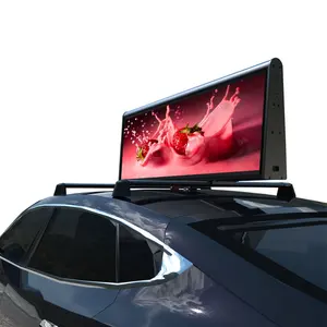 شاشة عرض تاكسي, شاشة عرض تاكسي P2.96mm أعلى شاشة led رفيعة للغاية شاشة عرض مزدوجة واي فاي شاشة إعلان سيارة أجرة ياهام 3.10 أعلى سيارة الإعلان