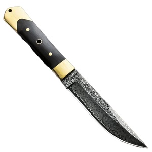 มีดต่อสู้คุณภาพสูง ลายเกล็ดมังกร แบบยุทธวิธี ปรับแต่งได้ตามต้องการ OEM DIY ใบมีดสแตนเลสเกรดสำหรับใช้งานกลางแจ้ง พร้อมปลอกไม้ - Product Image 1