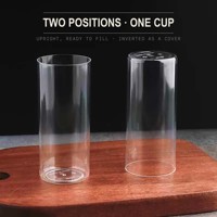 Gobelet en plastique jetable de 200 ml avec couvercle plat, impression épaisse, logo personnalisé, fabriqué en Chine