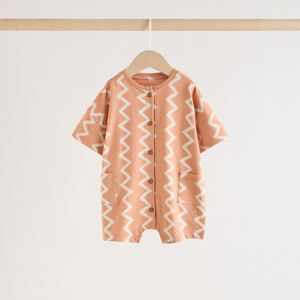 Tutina per Neonati in Cotone Biologico, Pigiama Estivo a Maniche Corte per Bambini, Abbigliamento Sostenibile per Neonati, Body Personalizzato - Product Image 4