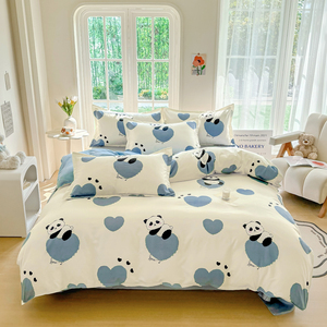 <span class=keywords><strong>Set</strong></span> di Biancheria da Letto in Poliestere, Stampa Floreale Colorata 115GSM, Copripiumino 4 Pezzi, Lenzuola, Copripiumino e Federe per Tutte le Stagioni - Product Image 3