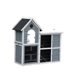 hot sale Fir wood Rabbit Hutch Bunny Cages house Outdoor