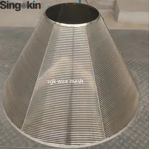 Tela de aço inoxidável 316 304 cone de 65 mícrons e 90 mícrons, tela de fio em forma de cesta, cunha para centrífuga de cana-de-açúcar