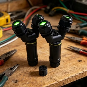 Connecteur de câble <span class=keywords><strong>solaire</strong></span> étanche professionnel M20 M25 en forme de Y, connecteur circulaire pour l'interconnexion des systèmes de panneaux photovoltaïques - Product Image 1