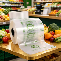 Fabrieksgemaakte verpakkingen voor verse groenten, transparante plastic fruitzakken op rol, folie verpakkingen, plastic zakken op rol