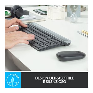 Tastiera e <b>mouse</b> MK SERIES Mk470 Slim Combo Graphite 920 009196 - Product Image 6