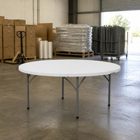 Tables de banquet pliantes rondes de 120 cm, ensemble de tables à manger pour 10 personnes, tables de mariage modernes pour salle d'activités polyvalente