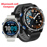 Montre connectée sportive HD350pro IP67 pour l'extérieur avec écran IPS, fonction d'appel, moniteur de fréquence cardiaque, suivi du sommeil, boussole et fonctionnalités d'altitude