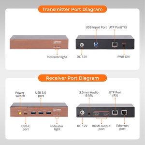 Extensor KVM HDMI de 100m con Salida Dual 4K 60Hz, Compatible con <span class=keywords><strong>Displaylink</strong></span>, con Audio y Micrófono de 3.5mm para Gestión de Salas de Servidores - Product Image 2