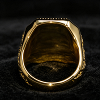 Bijoux fins, bague en argent S925 plaquée or 14 carats, rubis, style vintage, rectangle sculpté, pierre précieuse rouge, bague large en rubis pour homme