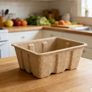 Boîte de rangement en pulpe sans plastique pour l'Europe, 100% biodégradable, organisateur en pulpe moulée, emballage durable certifié - Product Image 6