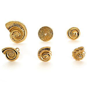Anneaux ouverts en acier inoxydable sans ternissement plaqué or 18 carats avec <span class=keywords><strong>strass</strong></span> en forme de coquillage pour femmes, réglables, bijoux de plage tendance - Product Image 6