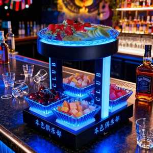 <b>LED</b> Illuminated Fruit Platter Multi Compartment Snack Dish For Bars KTVs Creative Display Rack - Product Image 3