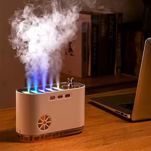 Difusor de llama de luz LED colorido para el hogar, Humidificador USB ultrasónico, difusor de aceite esencial de aromaterapia con 5 puertos de pulverización - Product Image 4