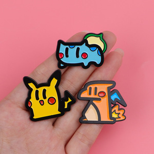 Broche en alliage de zinc plaqué, motif monstre elfe de dessin animé, badges imprimés en relief, épingles en émail créatives Gengar, pour sacs mignons - Product Image 3