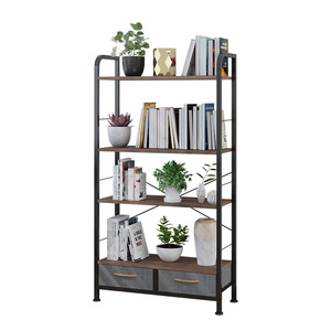 Scaffale per libri multifunzionale in rete metallica a <span class=keywords><strong>4</strong></span> livelli scaffale per soggiorno casa - Product Image 1