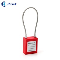 Cadenas de verrouillage de sécurité gris durable avec manille en fil de câble en acier inoxydable de longueur personnalisée avec chemin de déverrouillage par clé