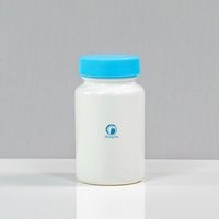 Bouteille ronde en HDPE de 225 ml, col de 38 mm, conteneur en plastique blanc personnalisé pour capsules de compléments alimentaires, poudre, emballage sûr et durable