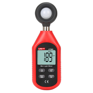 Medidor de luz Digital UNI-T UT383, Lumens, 0 ~ 199.900 Lux (0 ~ 18.500 FC), para velas de pie - Product Image 1
