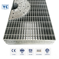 Grilles d’allée renforcées pour dépôt de conteneurs – Rampes et couvercle de vidange, OEM