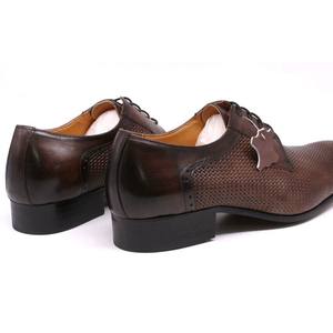 Nuevos Zapatos Formales Casuales de Negocios con Cordones y Punta Cuadrada de Cuero Genuino para Hombre, Transpirables, Antideslizantes y Ligeros, de Moda Otoñal - Product Image 5