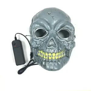 Máscara de zombi brillante con LED Scary Devil Halloween <span class=keywords><strong>Killer</strong></span> Cosplay para casa embrujada PVC plástico para fiesta y Carnaval - Product Image 5