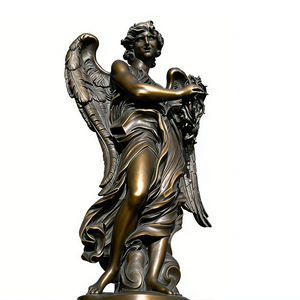 Escultura <span class=keywords><strong>de</strong></span> Bronce <span class=keywords><strong>de</strong></span> Jesús Meditando, Ángel <span class=keywords><strong>Triste</strong></span> Famoso <span class=keywords><strong>de</strong></span> Tamaño Real con Alas, Arcángel Gabriel, Miguel, Esculturas <span class=keywords><strong>de</strong></span> Ángeles <span class=keywords><strong>de</strong></span> Metal - Product Image 5