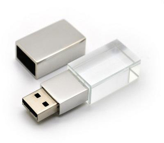 Factory Custom LED Crystal USB Flash Drive High-speed Car Music USB Flash Drive with Engraved logo
