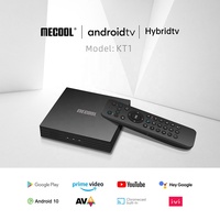MECOOL KT1 DVB S2 S905X4-B 2G 16G Android 10 ATV boîte de télévision Soutien DVB-S/S2 BlueT4.2 lecteur Multimédia 2.4G/5G Wifi Intelligent décodeur