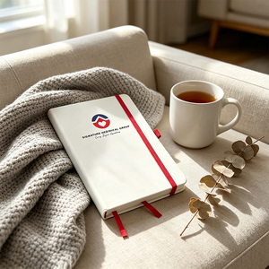 Carnet en similicuir PU de haute qualité, impression de logo personnalisée, couverture rigide, agenda cadeau - Product Image 6