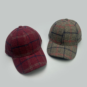 Casquette de baseball rétro à carreaux style britannique pour <span class=keywords><strong>homme</strong></span> et <span class=keywords><strong>femme</strong></span>, chaude, décontractée, pour l'extérieur, en tissu duckbill, automne-hiver - Product Image 3