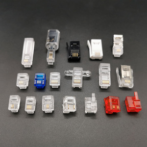 หัวต่อโมดูลาร์ 6P6C RJ11 <span class=keywords><strong>RJ12</strong></span> แบบยาวพิเศษ หัวต่อแบบคริสตัลชุบทอง หัวต่อ 6P4C สำหรับเครือข่าย - Product Image 5