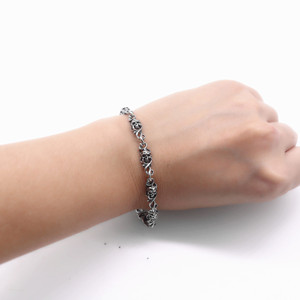 yunnique Skull Design <b>Titanium</b> Steel Bracelet Unisex Fashion <b>Chain</b> Jewelry Geometric Pattern GZYB-0007 - Product Image 4