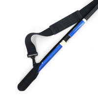 Sangle de transport de canne à pêche élastique réglable personnalisée avec coussin d'épaule antidérapant et manchon en néoprène